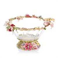Dutch Floral Glass Bowl, small